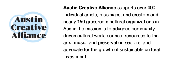 Logo of Austin Creative Alliance
