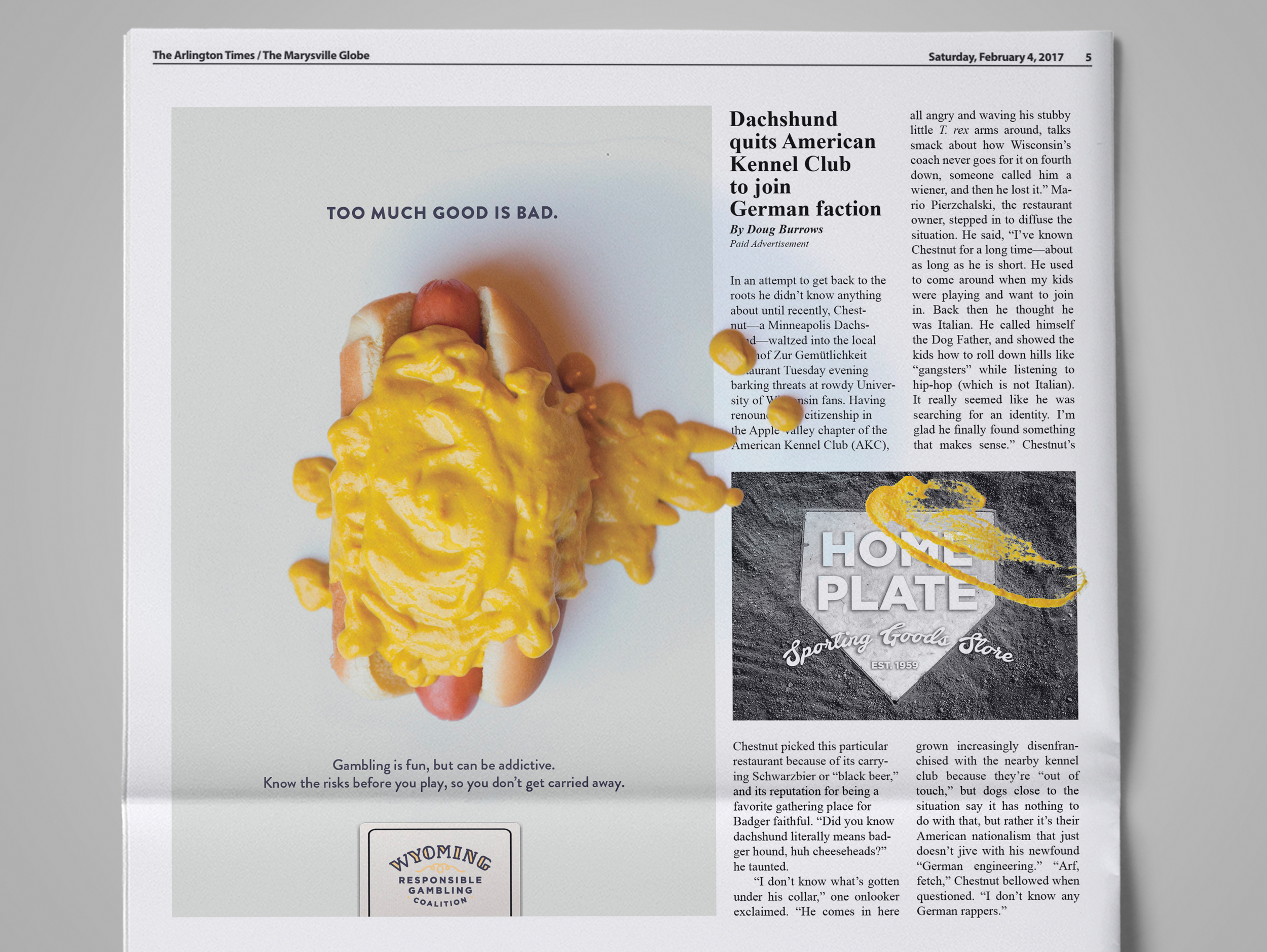 Wrgc mockup newspaper hotdog creativeguild
