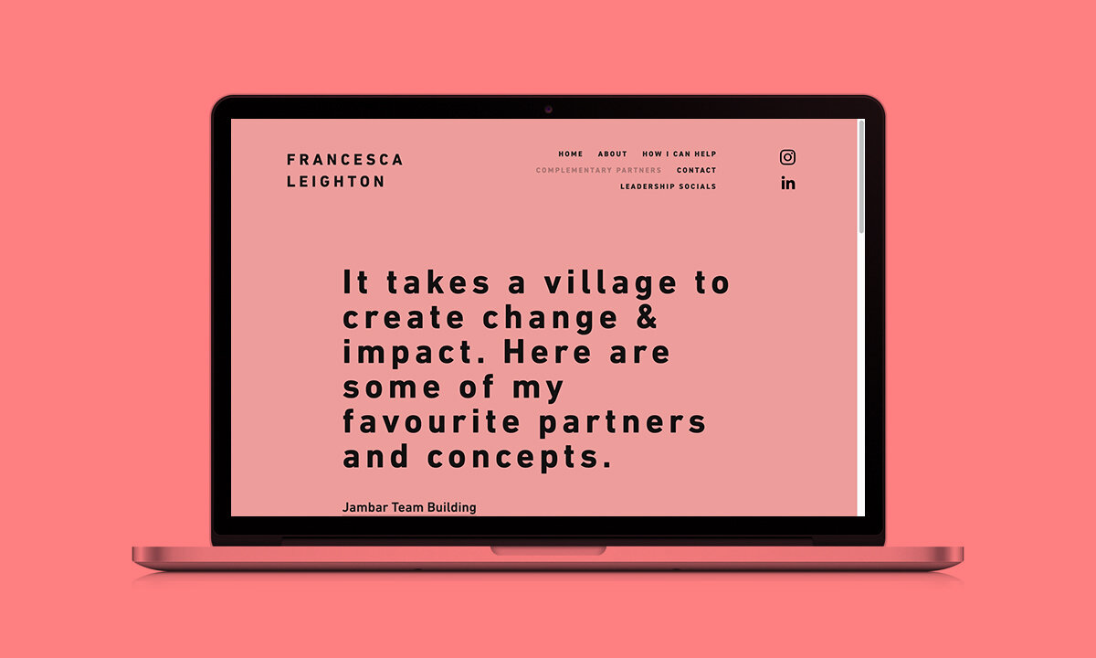 Bfafee2c d01d 458b 8a39 0d372e06e4f5 francesca leighton the brand directoress website web design 2