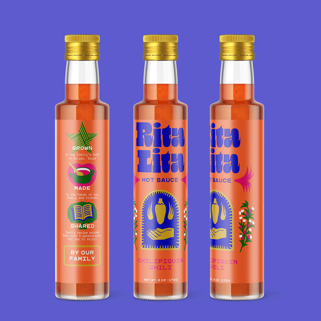 62c473be 5c49 4f46 8972 6e24279bdcf4 rita lita hot sauce packaging illustrations mockup 3 by kristiina almy