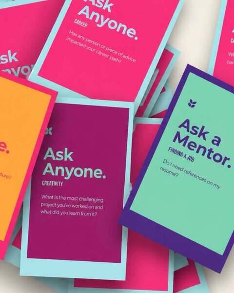 @creativemorning continues to inspire me with #releaseday2026, breathing life again into projects that have fallen by the wayside. This was supposed to be a physical deck of cards of fun and thoughtful conversation starters for someone to use as they get to know their mentor or mentee. It’s now being reimagined as a digital experience and I’m excited to share it on May 29th. 👀

@creative.quests @adobe