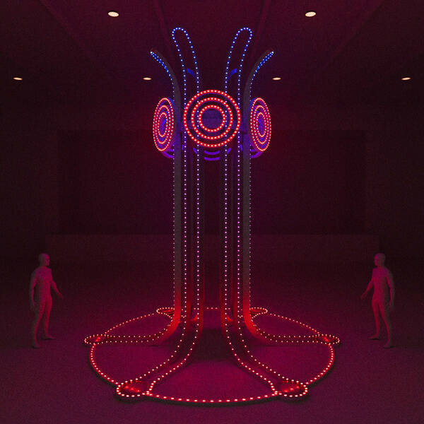 Been noodling on an early concept for an interactive light sculpture  — a tall pillar outlined in reactive LEDs with a collaborative game built in. After dozens of sketches, this is the first concept I haven't hated. So goes the creative life. Work in progress, name TBD, more to come. 🙂
