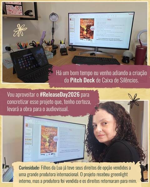 \o/ Estou participando do #ReleaseDay2026, iniciativa da @CreativeMornings, @Creative Quests e @Adobe, e esta é a minha primeira postagem provando que estou realmente comprometida em lançar um de meus projetos “parados” para o mundo: o Pitch Deck de Caixa de Silêncios, para apresentar a obra ao mercado audiovisual.

Este é um movimento mundial muito legal para participar e é gratuito! Antes do Dia do Lançamento, há uma série de workshops online para nos ajudar a ter inspirações e desenvolver os projetos.

Você pode começar, seguindo o @CreativeMorningsSantos e indo no link da bio para participar.
Bjoss

\o/ I’m taking part in #ReleaseDay2026, an initiative by @CreativeMornings, @Creative.Quests, and @Adobe, and this is my first post proving that I’m committed to releasing one of my “paused” projects into the world: the Pitch Deck for Caixa de Silêncios, created to present the work to the audiovisual market.
This is a really wonderful global movement to be part of, and it’s free! Before Release Day, there is a series of online workshops to help us find inspiration and develop our projects.
You can start by following @CreativeMornings and clicking the link in their bio to participate.

#ReleaseDay2026 @CreativeMornings @Creative.Quests @creativemornings_santos @juicysantos