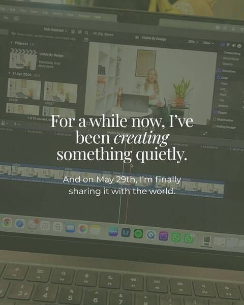 I saw this quote today that says “be not afraid of going slowly, be afraid of standing still.”

I’ve followed and found so much inspiration from the @creativemorning community for a long time that now I’m proudly part of the London’s team @creativemorningslondon . 

When I found out about Release Day, a day where creators around the world commit to releasing the work they’ve been sitting on, (all on May 29th) something in me said: this is it. ✨🤟🏼

This is the sign I was waiting for.

I’m one of many Creative Mornings community members around the world who committed to using that deadline to finally put something out. 

Something I created with a lot of passion and honestly, a lot of fear too. 🥹

Swipe to see what it is. And if any part of this story sounds familiar, it’s probably for you.

Comment “visible” to be notified on the 29th and I’ll also send you a small gift. 

#ReleaseDay2026 #VisibleByDesign #PersonalBranding #BrandPhotography 

@creativemorning @adobe