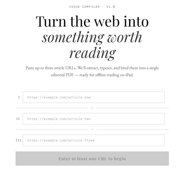 All the articles, posts and Substacks you want to read, but file away for later, only to forget about it or get distracted by ads or hyperlinks... but what if it was laid out like a magazine, no ads, no distractions, just the words you want to know about? Available to read as pdf to read on a tab or print. 