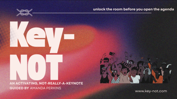 Key-NOT is 90 minutes designed to set the tone, pace, and energy for a retreat or offsite. An intentional, activating experience where your people connect. With each other, with why they're there, with what's possible when they're finally in a room together.  

They look up and realize, they are not in a keynote, they ARE the keynote. 

Made to order. Sprinkles included. 