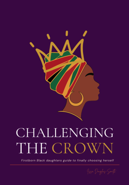 I have written a journaling guide book called Challenging the Crown, for Black firstborn daughters who've been wearing the Strong Black Woman crown so long they've forgotten it isn't fused to their skull. It's for the eldest daughters of immigrant and diaspora families who became the second parent, the translator, the emotional manager. The one who made everyone proud and made herself disappear in the process. It names what's gone unnamed for generations: the specific weight of being Black, firstborn, and a woman. And it walks through what it actually looks like to set the crown down.

I wrote this for the version of me who didn't have it. The Black firstborn daughter conversation has always existed in our group chats, in our therapy sessions if we were lucky enough to have them, in late-night voice notes with our sisters and cousins. But it wasn't on bookshelves. We were the strong ones. The reliable ones. The ones who held it down while quietly falling apart. I'm tired of us being the punchline of every Strong Black Woman meme while no one stops to ask if we're okay. This book asks.

I write from the intersection of lived experience and clinical grounding. My coaching practice is trauma-informed and neuroscience-based, drawing on narrative therapy, cognitive processing therapy, and compassion therapy. But I refuse to write like a textbook. So the process is this: take what therapy rooms know, take what our aunties and grandmothers always knew, take what I've lived, and put them in the same sentence. 


I am releasing permission to the world. Permission for Black firstborn daughters to stop performing a strength they don't feel. To be tired without being ungrateful. To be soft without being seen as weak. To question inheritance patterns that have been called culture, called love, called duty, when really they were survival strategies that outlived their usefulness. I'm releasing a book, yes. But what I'm really releasing is the idea that the crown was ever ours to begin with.
