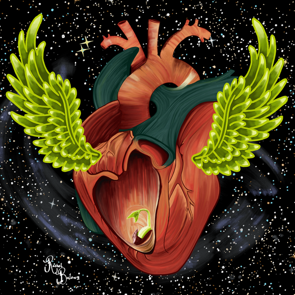 The Heart Project began after I started on a spiritual, mental health journey after my daughter was diagnosed with a rare genetic syndrome. Life is hard sometimes and I have found so much strength through the power of yoga, meditation, and visualization. These hearts come from the following idea: "Place your intention in the center of your heart. Visualize it sitting within your physical heart and then expand it through to your emotional and spiritual hearts. Spread that power out into the world by expanding your wings from your heart." This work has had internal healing for me and I hope to release it out so that others can find strength as well!
