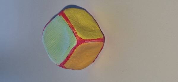 a little colourful cube out of clay..to remind me the different points of view, how colours impact our lives and also how easily is for every creative person to unleash his imagination and create something unique..