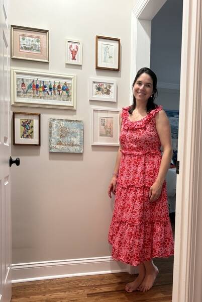 I finally started my gallery wall with beautiful works  from local Charleston artists (and beyond). Bought a few of these pieces at CreativeMornings events from our featured artists! Can't wait to fill the wall. 