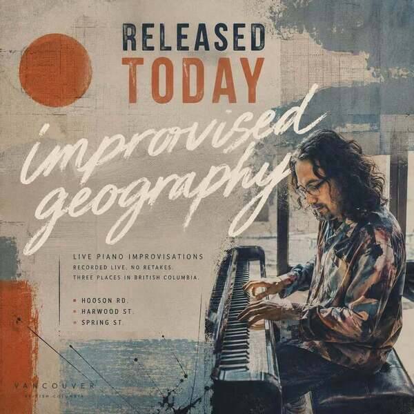 Released today! Improvised Geography.

https://bit.ly/improvisedgeography

A collection of live piano improvisations.

Every track was recorded in a single take. No edits, no overdubs, no retakes. What you hear is exactly what happened in the room at that moment.

To be honest, improv has always been something I've done in private but huge thanks to my love Cori Caulfield for getting me to step up and share. She sings on two tracks AND she and I have a dance residency this fall to explore more of our work together. (She is a choreographer and dancer) The best part is this is the beginning of a journey, not the end. 

Thirteen improvisations. One piano.

#releaseday2026 #creativemornings #PianoImprovisation #LiveRecording #SoloPiano #Improvisation #NewMusic #AmbientPiano #BritishColumbia #creativemorningvancouver