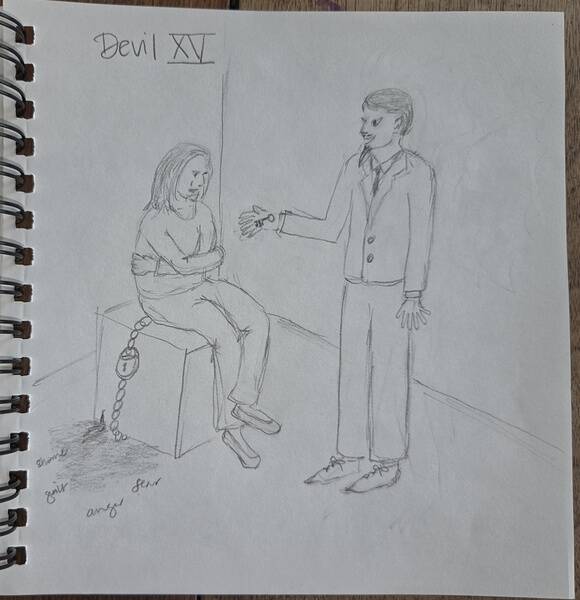 I used this project to do more sketching and came up with a couple of more finished works, this is one. I especially appreciated the working sessions.