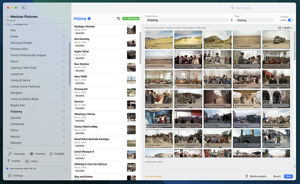 For release day I created a CMS for both photoblogs and text blogs with the ulterior motive of reviving my own long dead blogs. I but both up today (after a multiyear hiatus). The CMS itself is not quite released yet (they need more road testing), but the blogs are up!