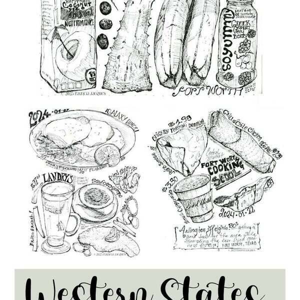 I'm creating stylized visual snapshots of my experiences slow traveling through the Western states, using a mixture of semi-realistic urban sketching and art journaling techniques to capture objects, experiences, urban landscapes or mood as quickly as I can, with pen and ink on paper.

At the moment, I’m releasing 3 finished artwork in a stationery collection that is part of an overall, never-ending story of a series, that includes, as of last count, 10 finished works.

@Adobe, @creativemorning @creative.quests, #ReleaseDay2026.
@pjacquesillustration
