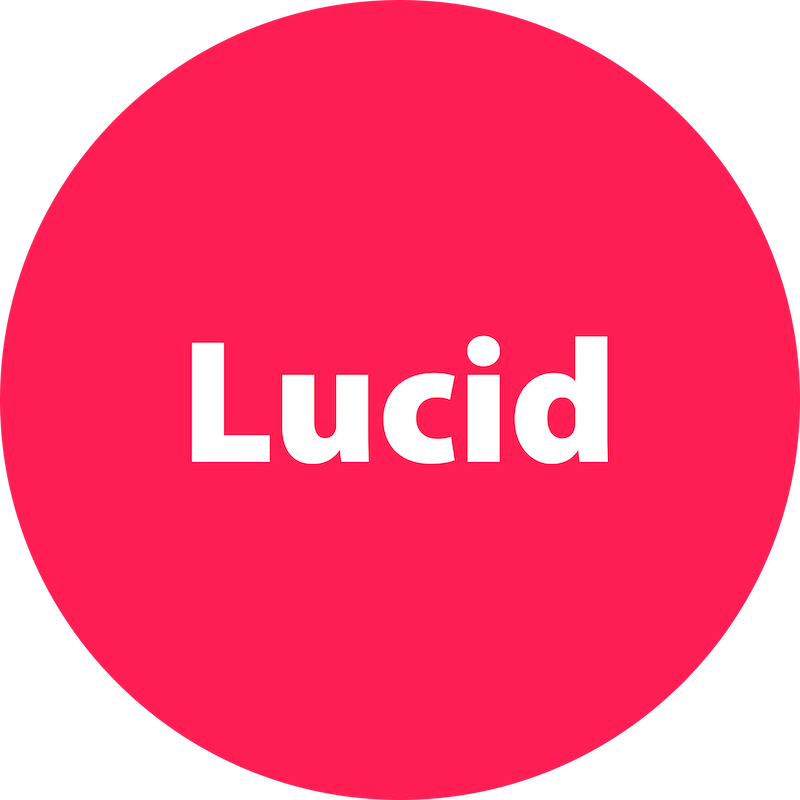 Lucid red reversed dot