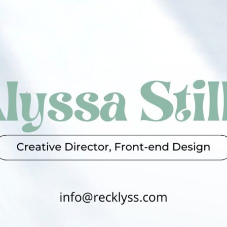 Alyssa stills creative director frontend designer