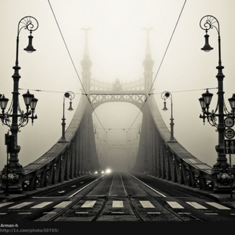 Misty bridge