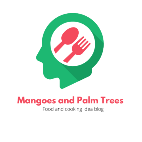 Mangoes and palm trees logo