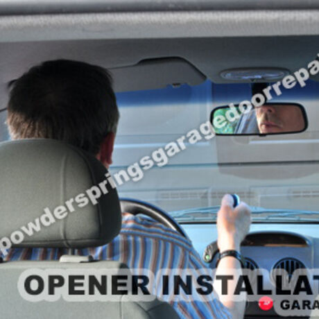 Powder springs garage door opener installation