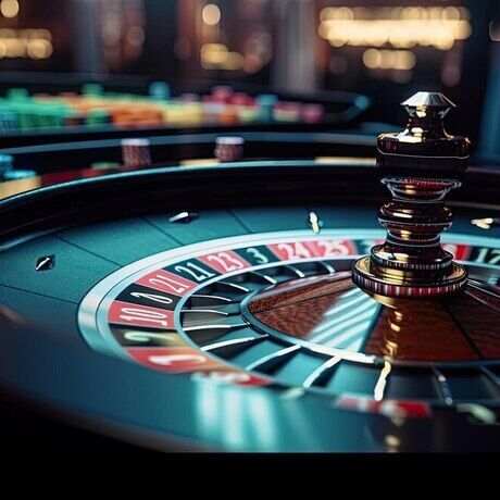 Casino roulette wheel close up ai generative 123827 24159