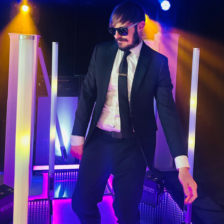 Mike on led dance floor img 5217