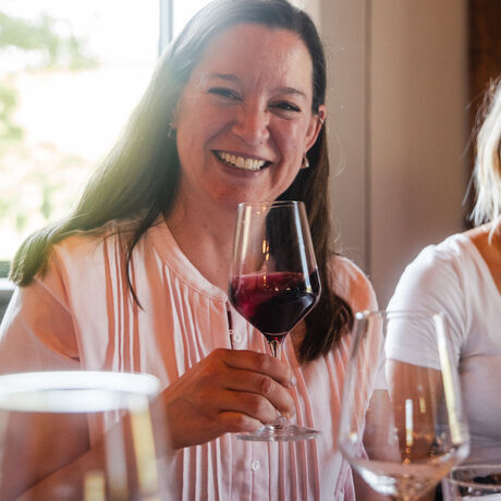 Sarah headshot italy red wine