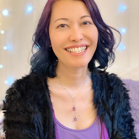 Misha purple portrait