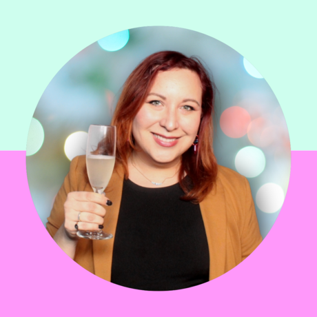 Sab headshot split color bg zoomed in