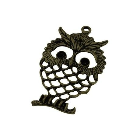 Colgante buho calado zamak 39x19x4mm