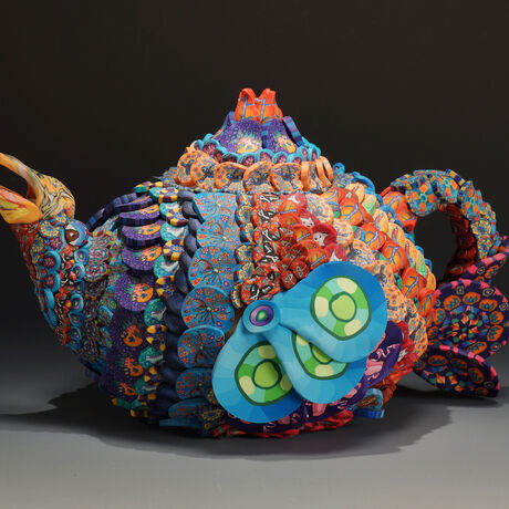 Mandala bird teapot