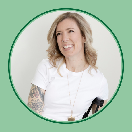 Neutral pink modern circle shape linkedin profile picture