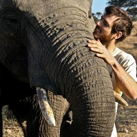 Steve with elephant