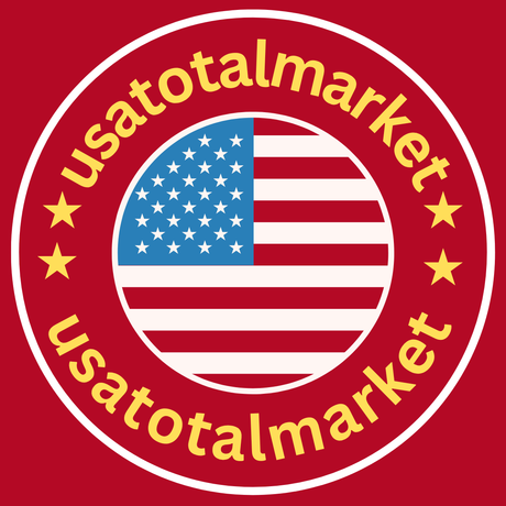 Red textured made in usa circle sticker