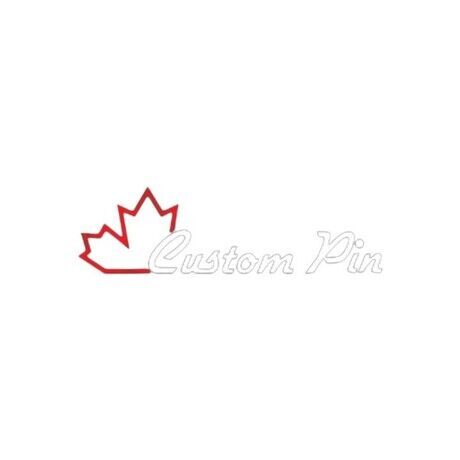 Logo custom pin canada  white