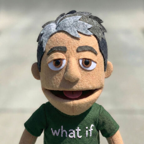 Daniel as puppet green