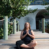 Small meditating on the dock