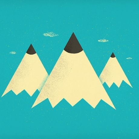 Pencil mountains