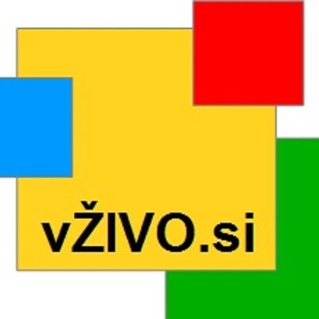 V ivo bela podlaga napis