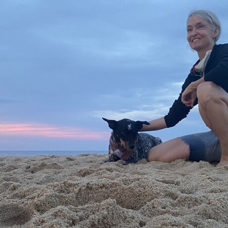 Mrr and luna at the beach