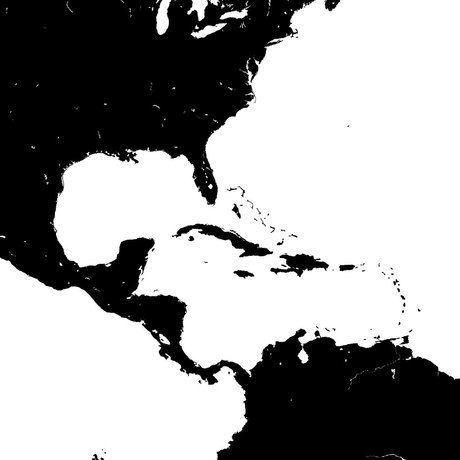 Caribbean map blank