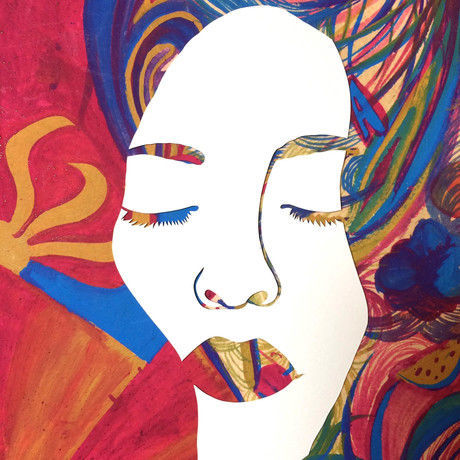 Paper cut watercolor