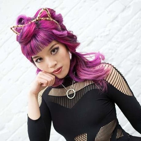 Mermaid harajuku hair purple haircolor style