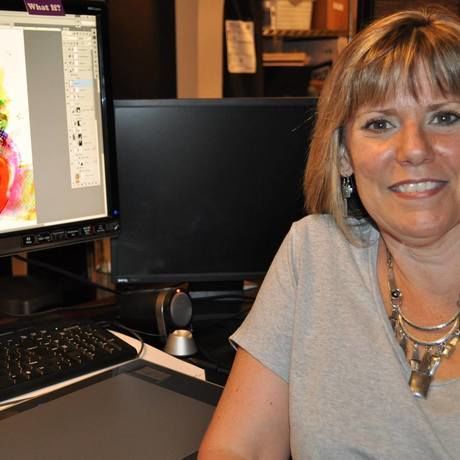 Me in front of computer