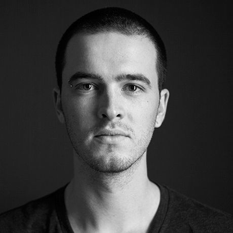 Cv self portrait b w square