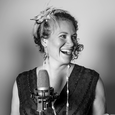 Lacy portrait bw