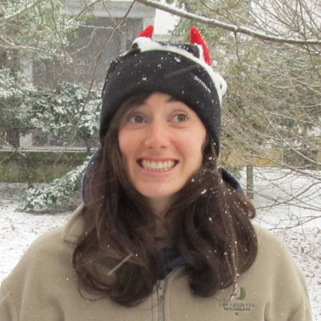 Sis in snow closeup
