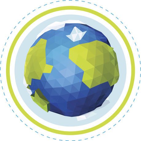 Planeta origami logo