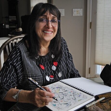 Renee sandell drawing portrait