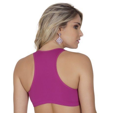 Top fitness nadador em microfibra lisa com drapeado v168 106242