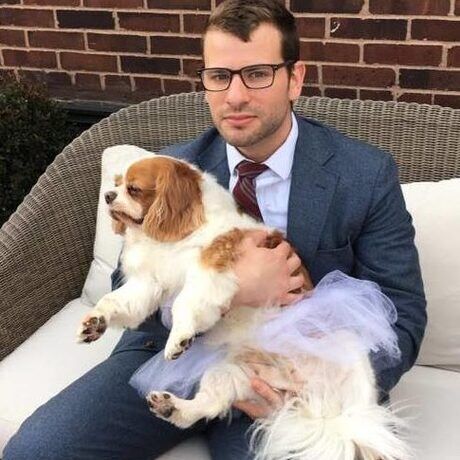 Jeremy with dog headshot